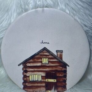 Cozy Cabin Round Coaster